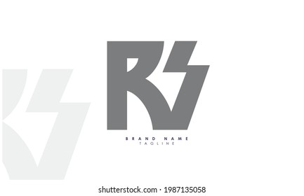 Alphabet letters Initials Monogram logo RS, SR, R and S