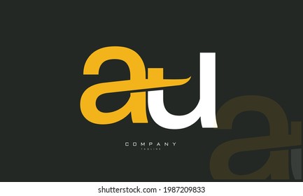 Alphabet letters Initials Monogram logo AU, UA, A and U