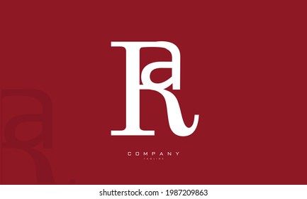 Alphabet letters Initials Monogram logo RA, AR, R and A