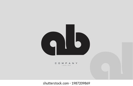 Alphabet letters Initials Monogram logo AB, BA, A and B