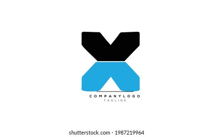 Letras alfabéticas Iniciales Logotipo Monograma X, X INICIAL, X letra