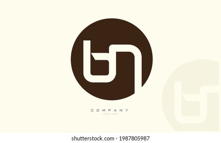 Letras alfabéticas Iniciales Logotipo Monograma BN, NB, B y N