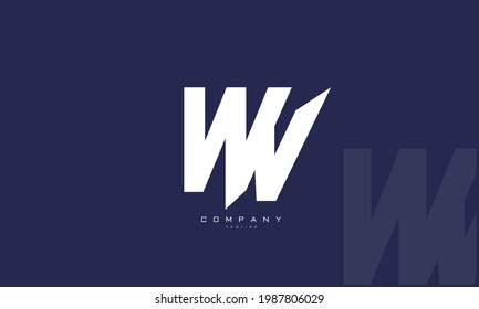 Alphabet letters Initial Monogram Logo WN, NW, W und N