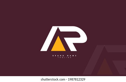 Alphabet letters Initials Monogram logo AR, RA, A and R