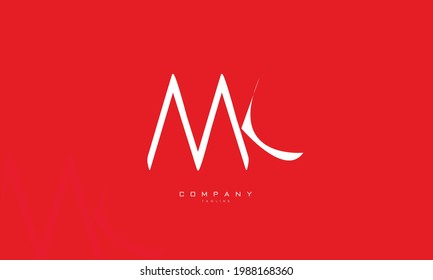 Alphabet letters Initials Monogram logo MK, KM, M and K