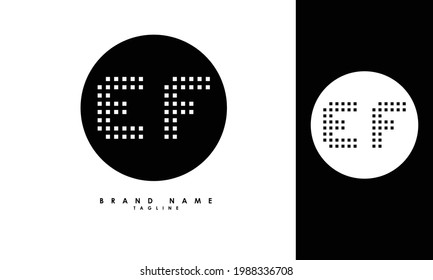 Alphabet letters Initials Monogram logo EF, FE, E and F