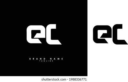Alphabet letters Initial Monogram Logo EC, CE, E und C