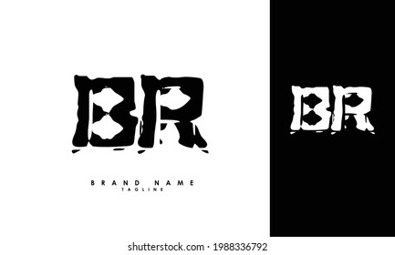 Alphabet letters Initial Monogram Logo BR, RB, B und R