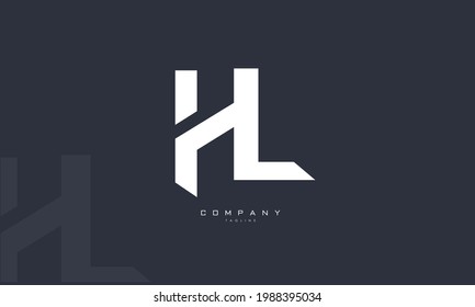 Alphabet letters Initials Monogram logo HL, LH, H and L