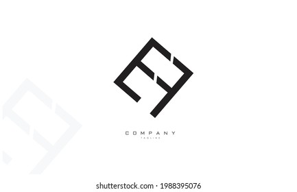 Alphabet letters Initials Monogram logo EF, FE, E and F