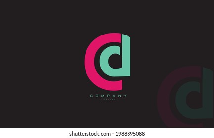 Alphabet letters Initial Monogram Logo CD, DC, C und D