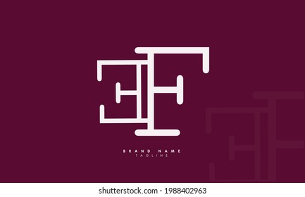 Alphabet letters Initial Monogram Logo EF, FE, E und F