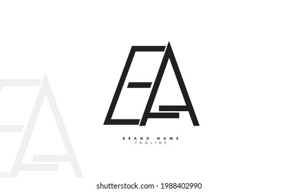Alphabet letters Initials Monogram logo EA, AE, E and A