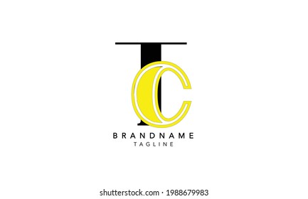 Alphabet letters Initials Monogram logo TC,TC INITIAL, TC letter , T and C