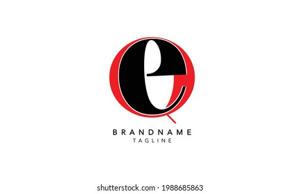 Alphabet letters Initials Monogram logo QE,QE INITIAL, QE letter , Q and E