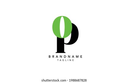 Alphabet letters Initials Monogram logo PO,PO INITIAL, PO letter , P and O