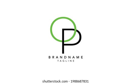Alphabet letters Initials Monogram logo PO,PO INITIAL, PO letter , P and O