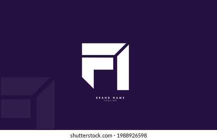 Alphabet letters Initials Monogram logo FL, LF, F and L