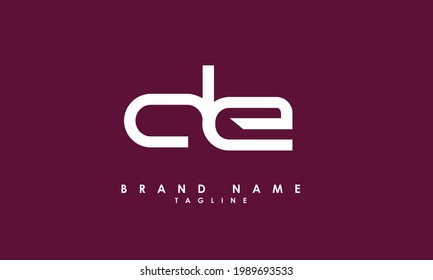 Alphabet letters Initials Monogram logo DE, ED, D and E