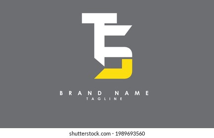 Alphabet letters Initials Monogram logo TS, ST, T and S