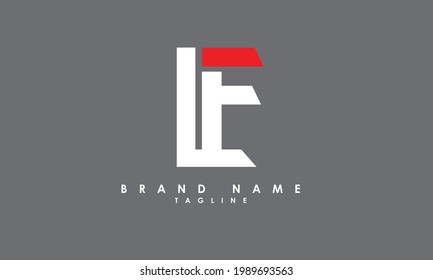 Letras alfabéticas Iniciales Logotipo Monograma LF, FL, L y F
