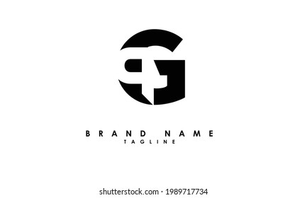 Alphabet letters Initials Monogram logo GF, FG, G and F