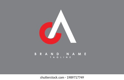 Alphabet letters Initials Monogram logo CA, AC, C and A