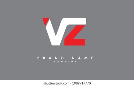 Alphabet letters Initials Monogram logo VZ, ZV, V and Z