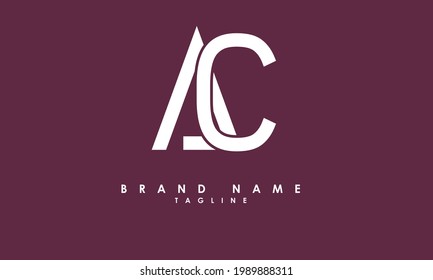 Alphabet letters Initials Monogram logo AC, CA, A and C