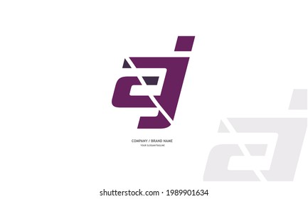 Letras alfabéticas Iniciales Logotipo Monograma AJ, JA, A y J