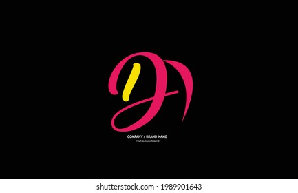 Letras alfabéticas Iniciales logotipo de monograma DA, AD, D y A