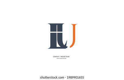 Letras alfabéticas Iniciales Logotipo Monograma LU, UL, L y U