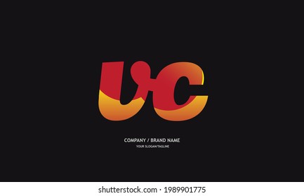 Letras alfabéticas Iniciales Logotipo Monograma UC, CU, U y C