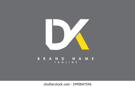 Alphabet letters Initial Monogram Logo DK, KD, D und K