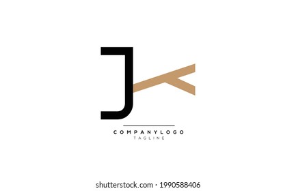 Alphabet letters Initials Monogram logo JK, JK INITIAL, JK letter