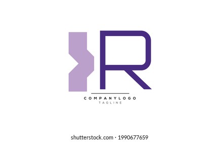 Alphabet letters Initial Monogram Logo KR, KR INITIAL, KR-Brief