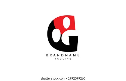 Alphabet letters Initial Monogram Logo G,G INITIAL, G Brief 