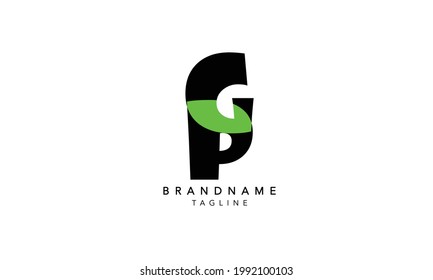 Alphabet letters Initials Monogram logo GP,GP INITIAL, GP letter , G and P