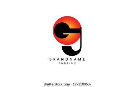 Alphabet letters Initials Monogram logo GJ,GJ INITIAL, GJ letter , G and J