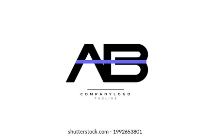 Alphabet letters Initials Monogram logo AB, AB INITIAL, AB letter