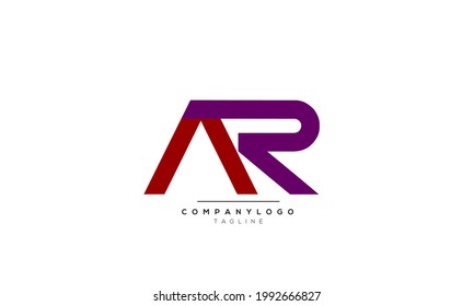 Alphabet letters Initials Monogram logo AR, AR INITIAL, AR letter