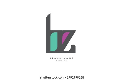 Alphabet letters Initials Monogram logo BZ, ZB, B and Z