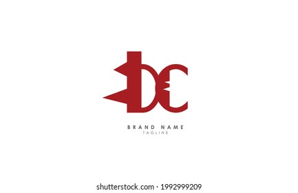 Alphabet letters Initials Monogram logo DC, CD, D and C