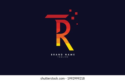 Alphabet letters Initials Monogram logo TR, RT, T and R