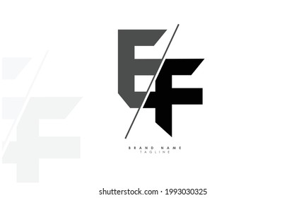 Alphabet letters Initials Monogram logo EF, FE, E and F