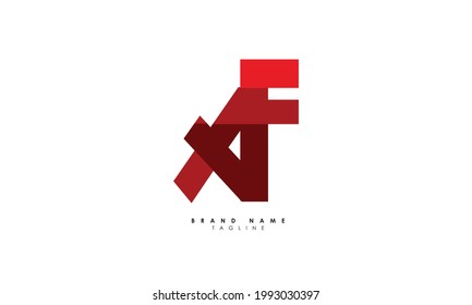 Alphabet letters Initials Monogram logo AF, FA, A and F