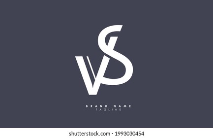 Alphabet letters Initials Monogram logo VS, SV, V and S