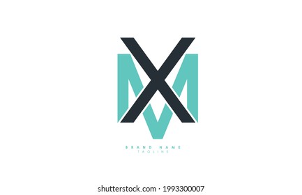 Alphabet letters Initials Monogram logo XM, MX, X and M