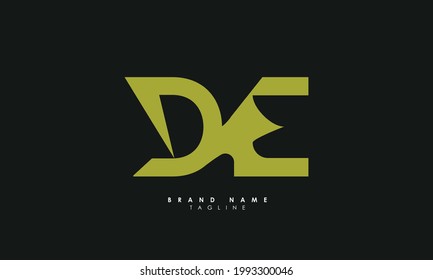 Alphabet letters Initials Monogram logo DE, ED, D and E