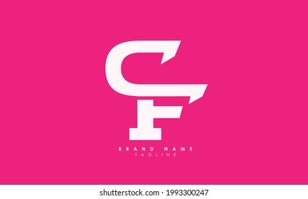 Alphabet letters Initials Monogram logo CF, FC, C and F